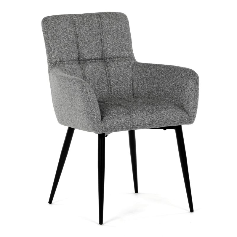 Jedálenská stolička, sivá, látka, DCH-P3146 SIL2
