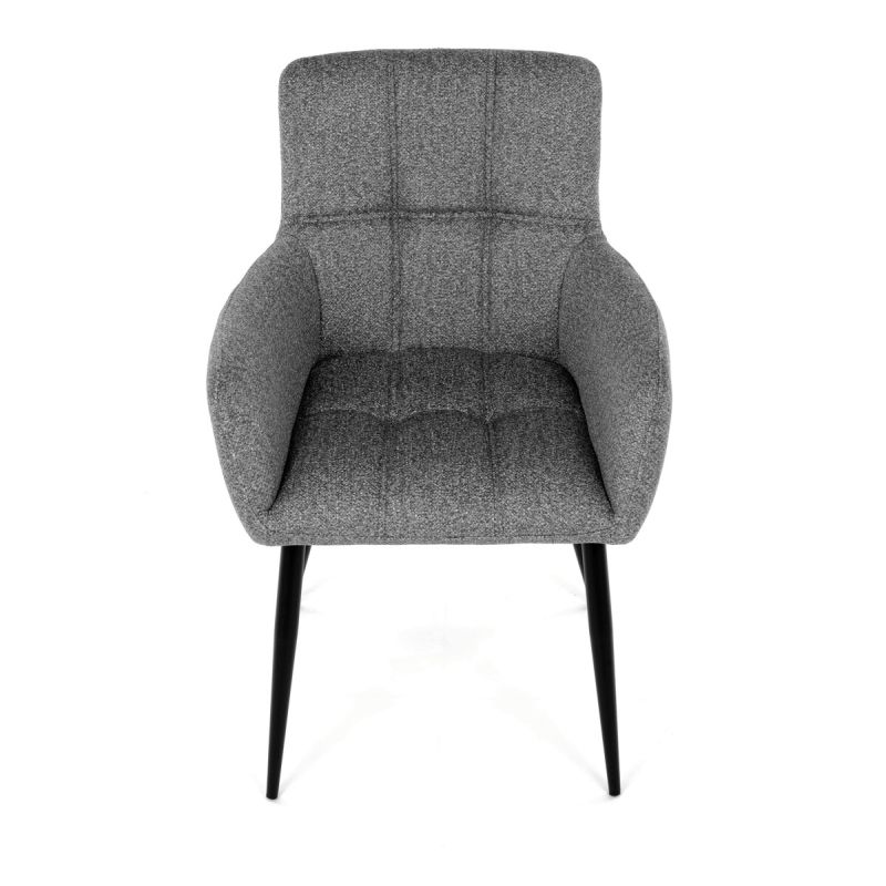 Jedálenská stolička, sivá, látka, DCH-P3146 SIL2