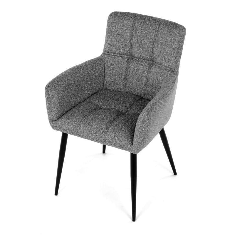 Jedálenská stolička, sivá, látka, DCH-P3146 SIL2