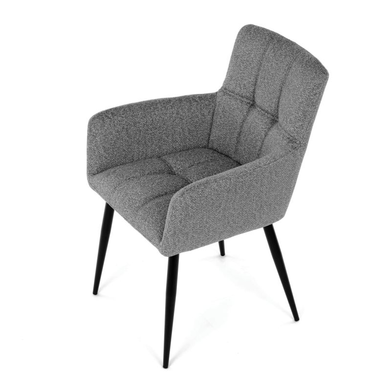 Jedálenská stolička, sivá, látka, DCH-P3146 SIL2