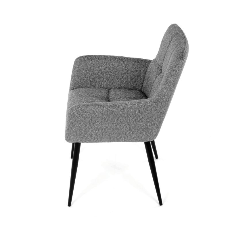 Jedálenská stolička, sivá, látka, DCH-P3146 SIL2