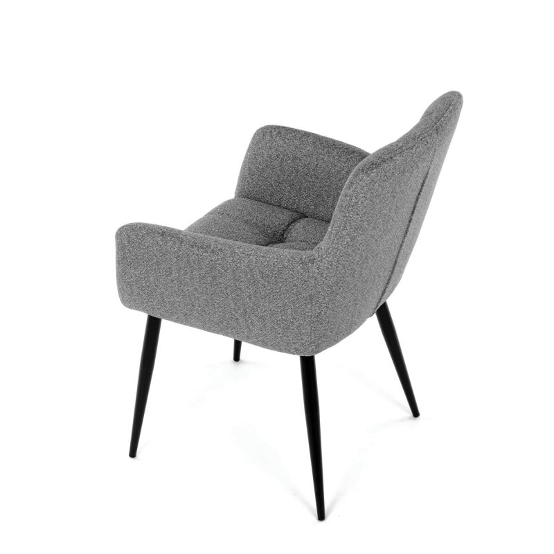 Jedálenská stolička, sivá, látka, DCH-P3146 SIL2