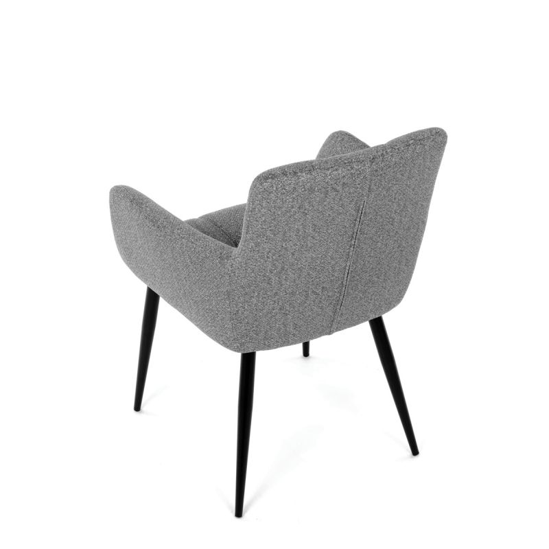 Jedálenská stolička, sivá, látka, DCH-P3146 SIL2