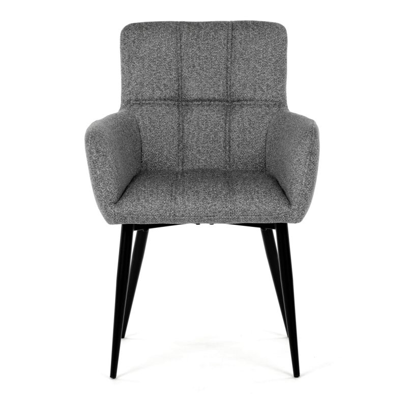 Jedálenská stolička, sivá, látka, DCH-P3146 SIL2