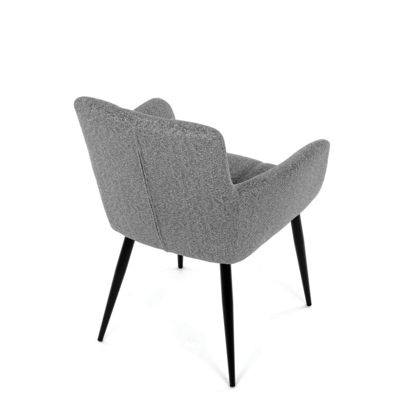 Jedálenská stolička, sivá, látka, DCH-P3146 SIL2