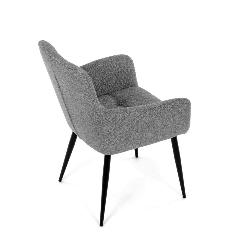 Jedálenská stolička, sivá, látka, DCH-P3146 SIL2