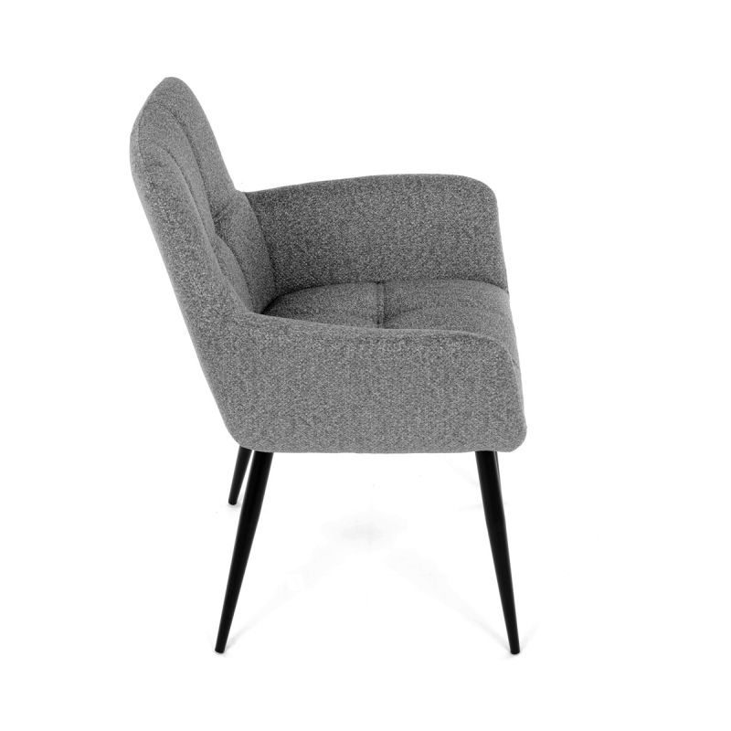 Jedálenská stolička, sivá, látka, DCH-P3146 SIL2