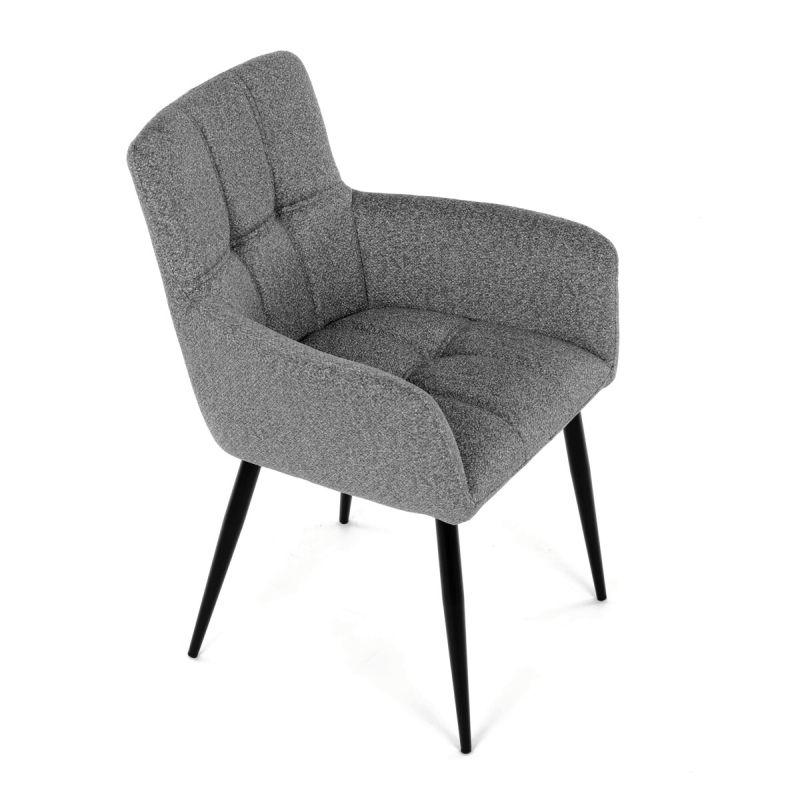 Jedálenská stolička, sivá, látka, DCH-P3146 SIL2