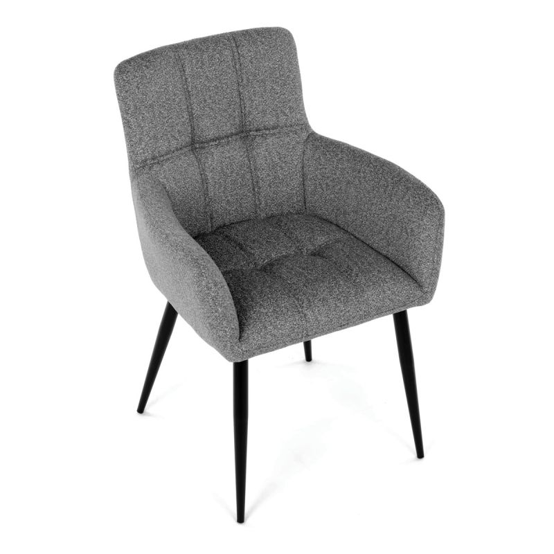 Jedálenská stolička, sivá, látka, DCH-P3146 SIL2