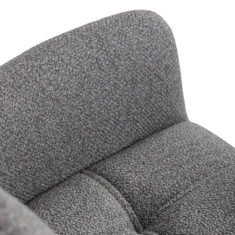 Jedálenská stolička, sivá, látka, DCH-P3146 SIL2