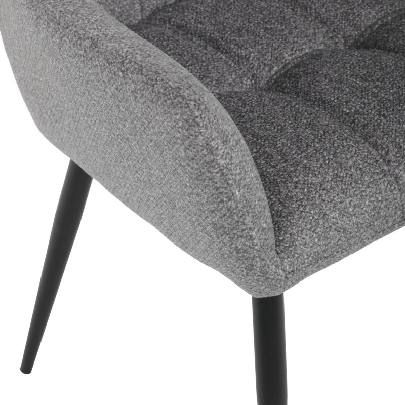 Jedálenská stolička, sivá, látka, DCH-P3146 SIL2