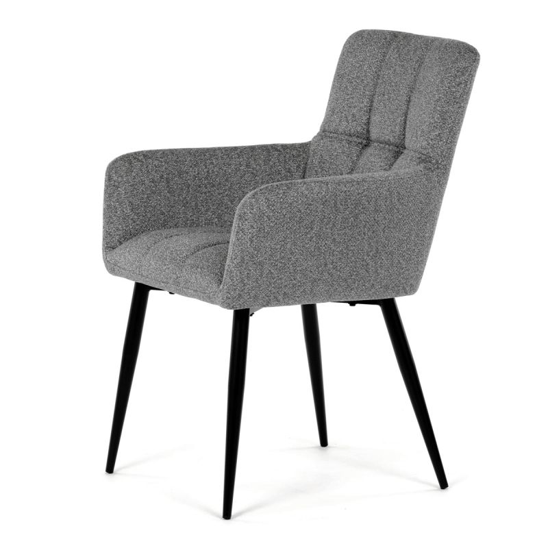 Jedálenská stolička, sivá, látka, DCH-P3146 SIL2