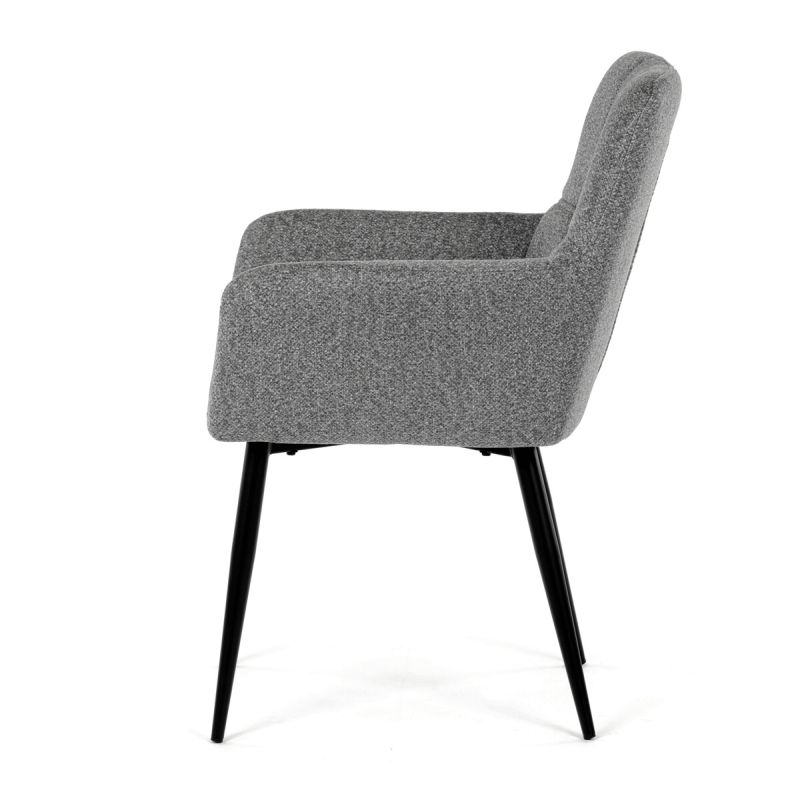 Jedálenská stolička, sivá, látka, DCH-P3146 SIL2