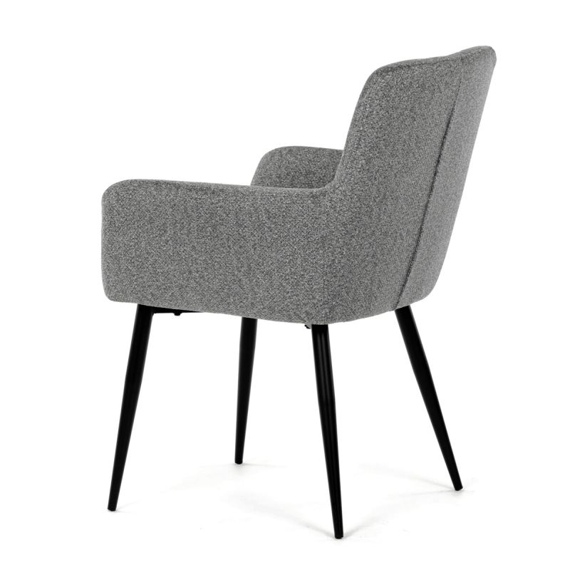 Jedálenská stolička, sivá, látka, DCH-P3146 SIL2