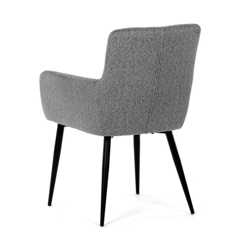 Jedálenská stolička, sivá, látka, DCH-P3146 SIL2
