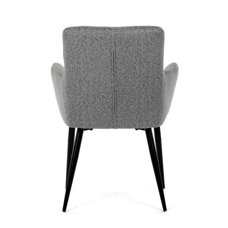 Jedálenská stolička, sivá, látka, DCH-P3146 SIL2