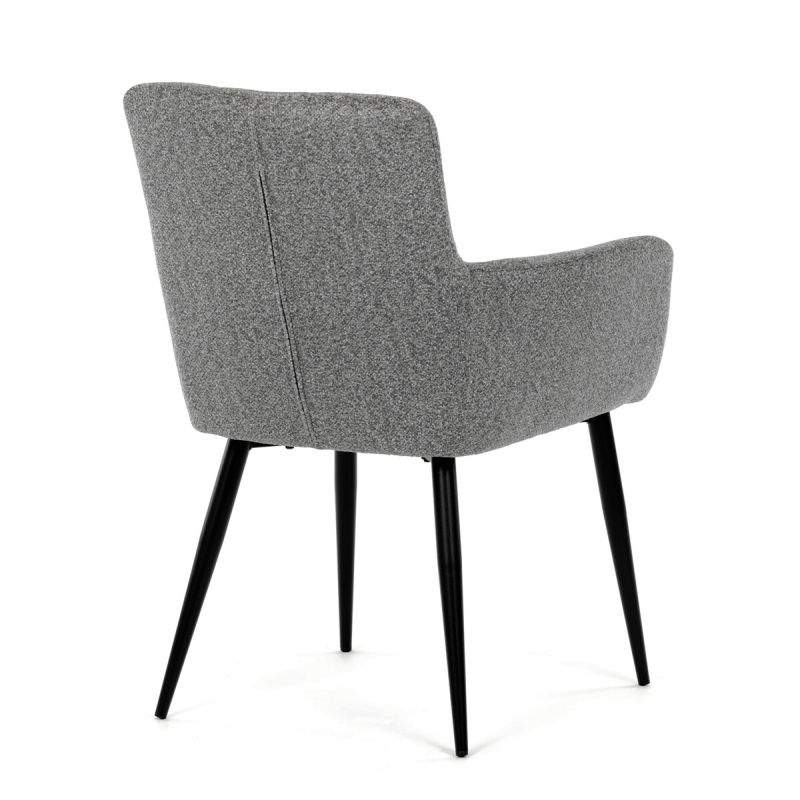 Jedálenská stolička, sivá, látka, DCH-P3146 SIL2