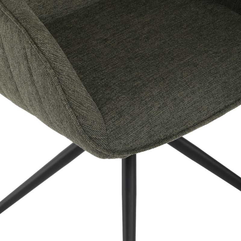 Jedálenská stolička, zelená, látka, HC-536 GRN2