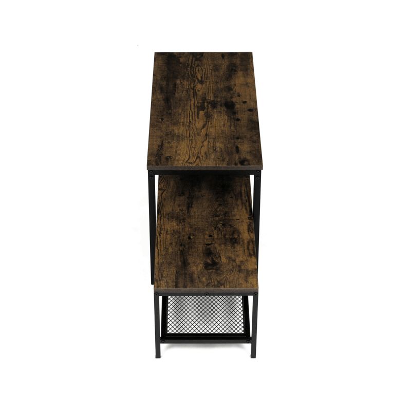Botník, 81cm, kov, MDF, staré drevo, ABO-W2124 OLW