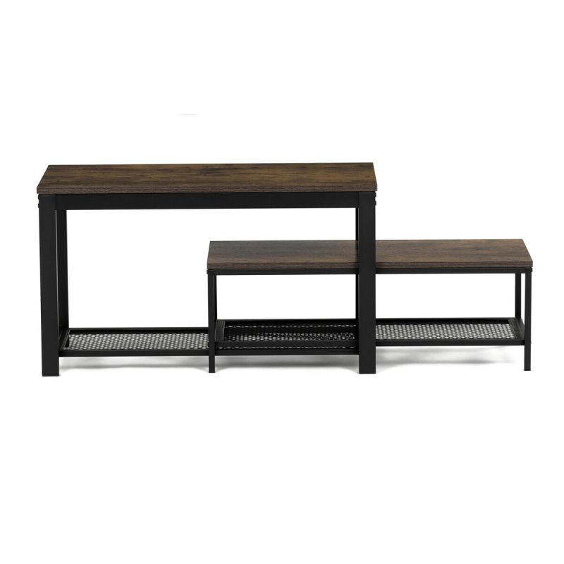 Botník, 81cm, kov, MDF, staré drevo, ABO-W2124 OLW