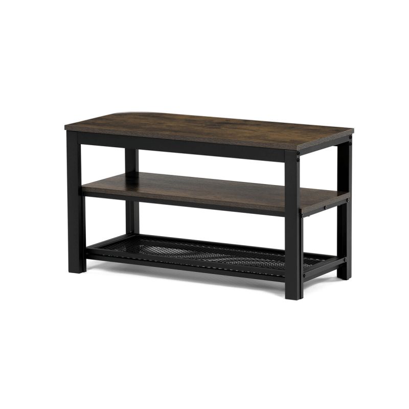 Botník, 81cm, kov, MDF, staré drevo, ABO-W2124 OLW