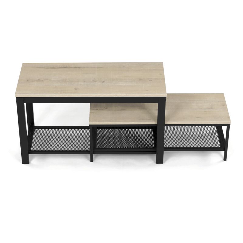 Botník, 81cm, kov, MDF, dub sonoma, ABO-W2124 SON