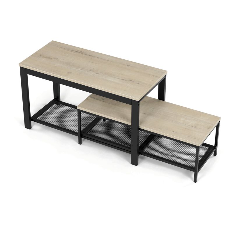 Botník, 81cm, kov, MDF, dub sonoma, ABO-W2124 SON