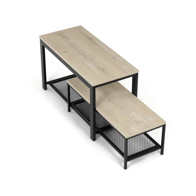 Botník, 81cm, kov, MDF, dub sonoma, ABO-W2124 SON