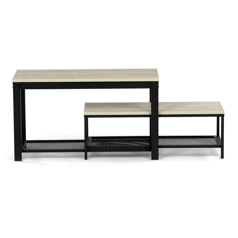 Botník, 81cm, kov, MDF, dub sonoma, ABO-W2124 SON