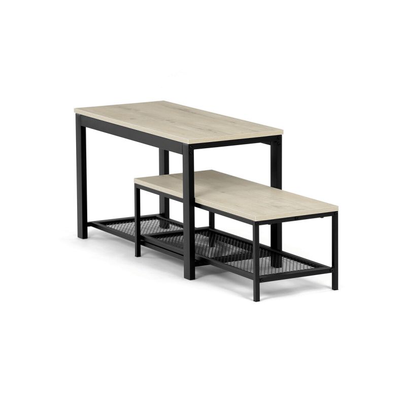 Botník, 81cm, kov, MDF, dub sonoma, ABO-W2124 SON