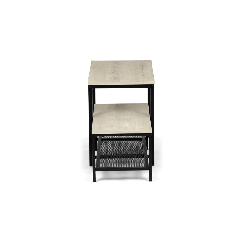 Botník, 81cm, kov, MDF, dub sonoma, ABO-W2124 SON