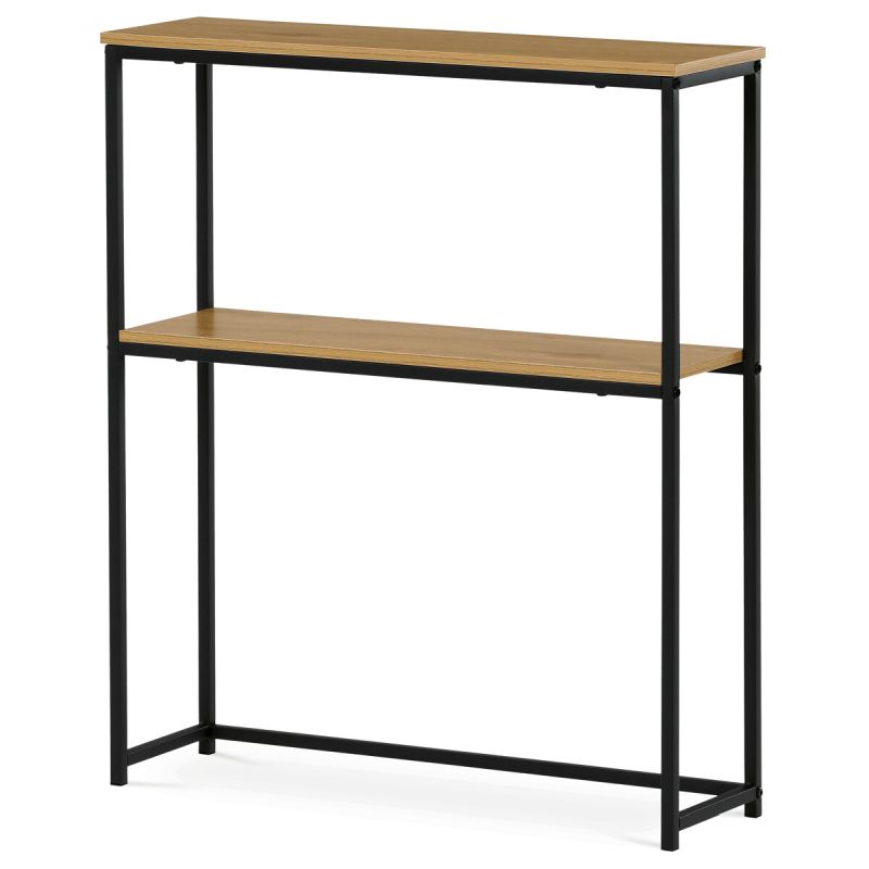 Konzolový stolík, 70cm, kov, MDF, prírodný, CT-G1082 OAK