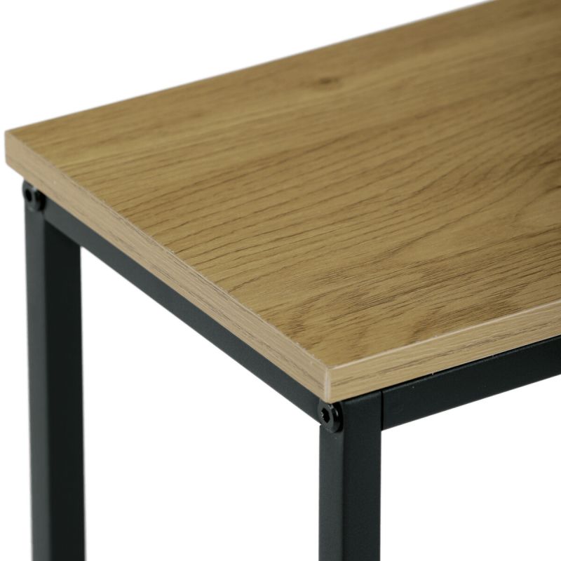 Konzolový stolík, 70cm, kov, MDF, prírodný, CT-G1082 OAK