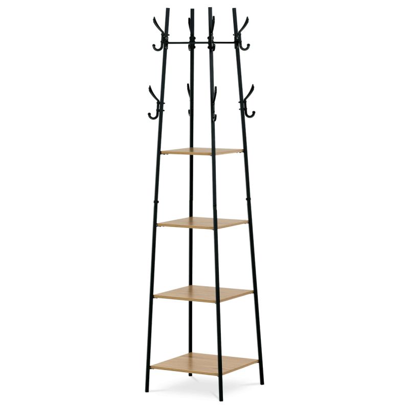 Vešiak stojanový, 170cm, MDF, prírodný, GD-170 OAK