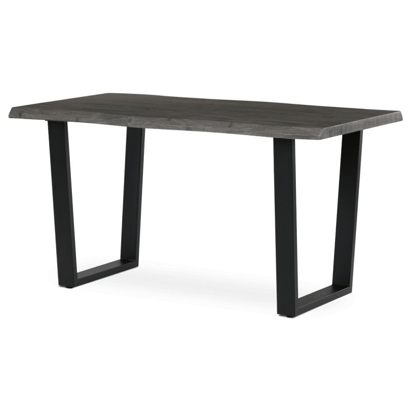 Jedálenský stôl 140x80cm, MDF, kov, sivý dub, HT-F4214 GREY