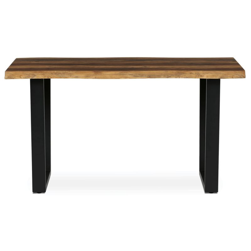 Jedálenský stôl 140x80cm, MDF, kov, staré drevo, HT-F4214 OLW