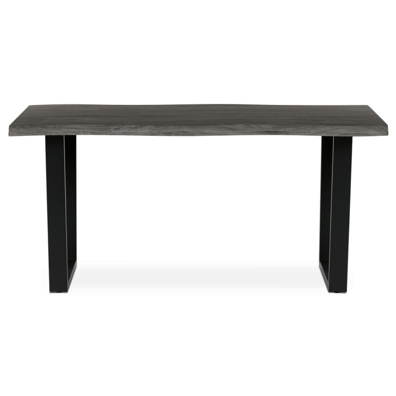 Jedálenský stôl 160x90cm, MDF, kov, sivý dub, HT-F4216 GREY