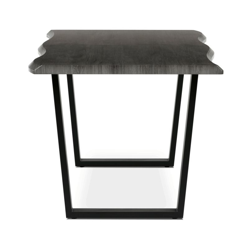 Jedálenský stôl 160x90cm, MDF, kov, sivý dub, HT-F4216 GREY
