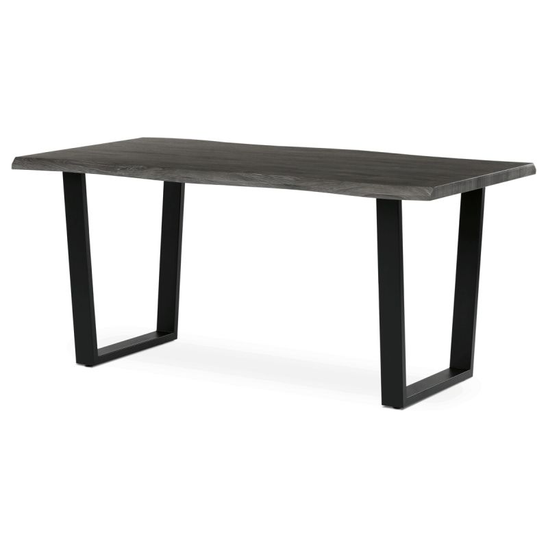 Jedálenský stôl 160x90cm, MDF, kov, sivý dub, HT-F4216 GREY
