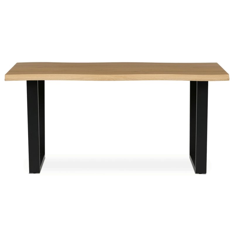 Jedálenský stôl 160x90cm, MDF, kov, divoký dub, HT-F4216 OAK