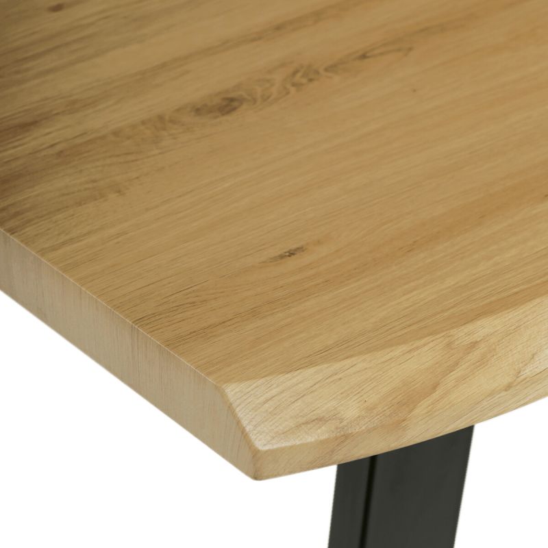 Jedálenský stôl 160x90cm, MDF, kov, divoký dub, HT-F4216 OAK