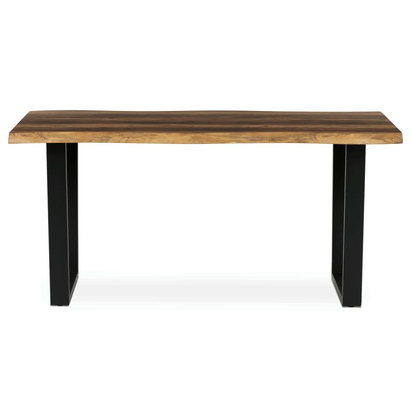 Jedálenský stôl 160x90cm, MDF, kov, staré drevo, HT-F4216 OLW