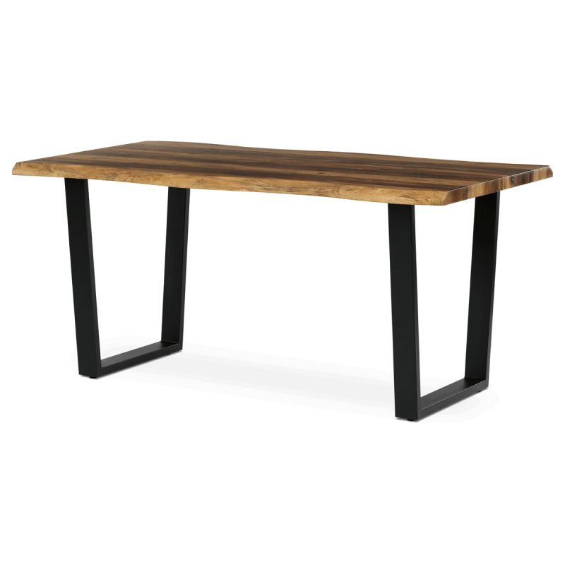 Jedálenský stôl 160x90cm, MDF, kov, staré drevo, HT-F4216 OLW