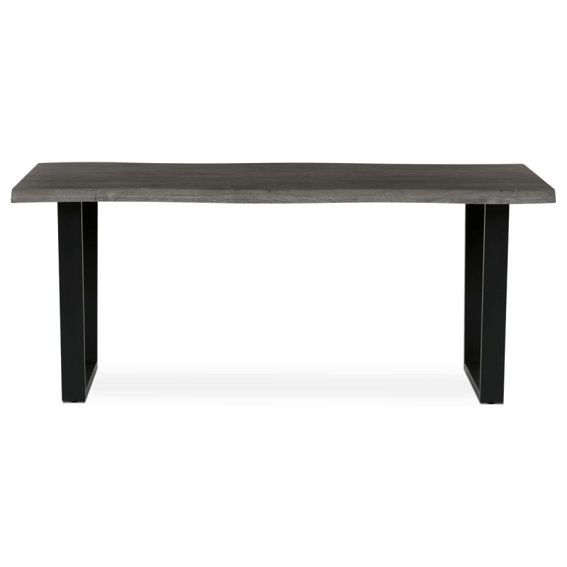 Jedálenský stôl 180x90cm, MDF, kov, sivý dub, HT-F4218 GREY