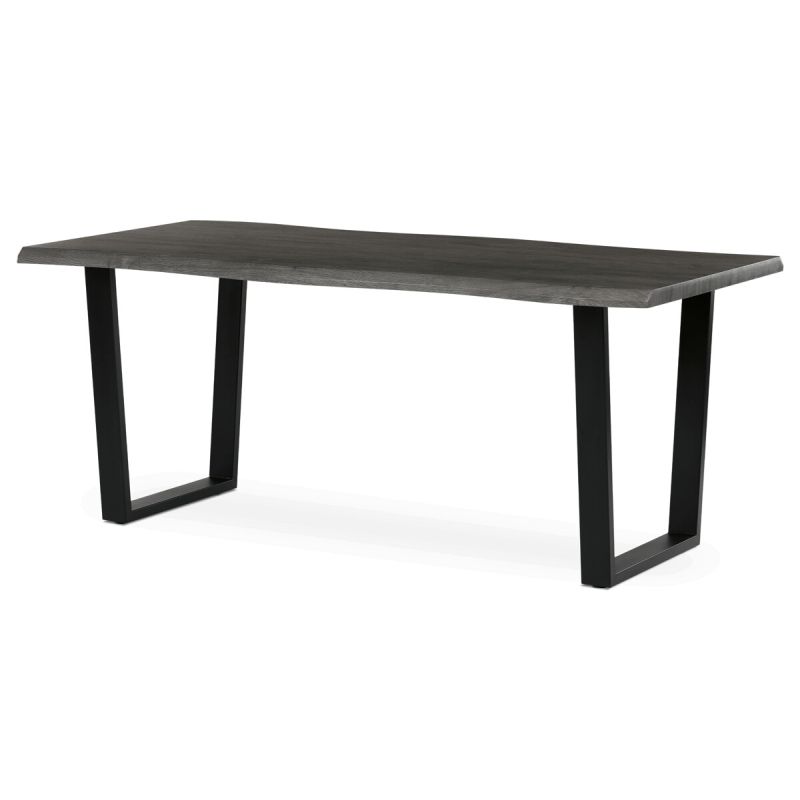Jedálenský stôl 180x90cm, MDF, kov, sivý dub, HT-F4218 GREY