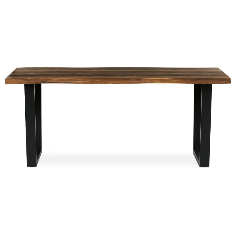 Jedálenský stôl 180x90cm, MDF, kov, staré drevo, HT-F4218 OLW