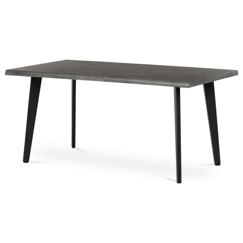 Jedálenský stôl 160x90cm, MDF, kov, sivý dub, HT-F4416 GREY