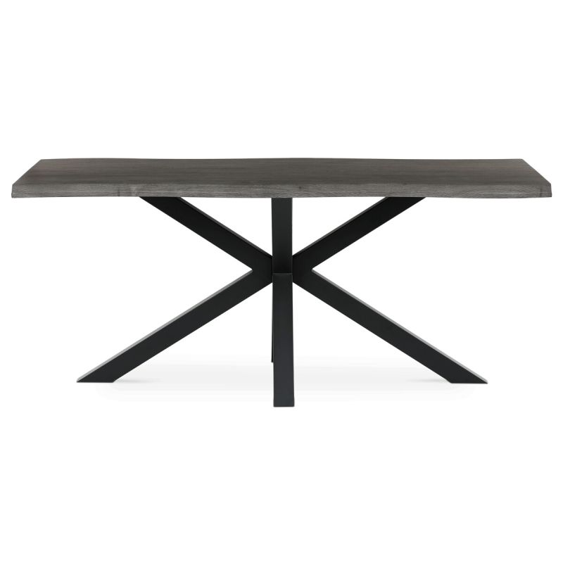 Jedálenský stôl 180x90cm, MDF, kov, sivý dub, HT-F4618 GREY