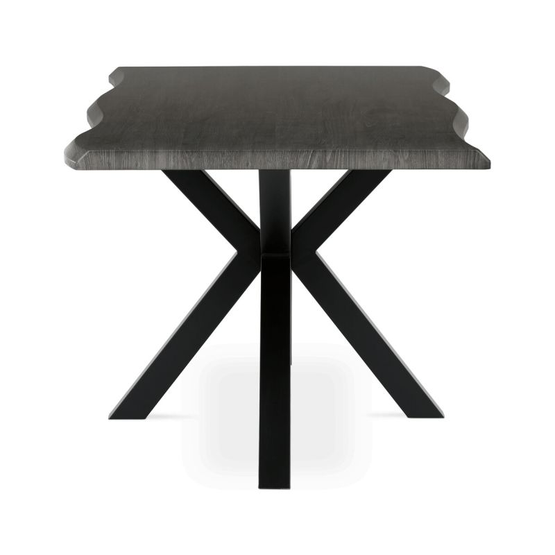 Jedálenský stôl 180x90cm, MDF, kov, sivý dub, HT-F4618 GREY