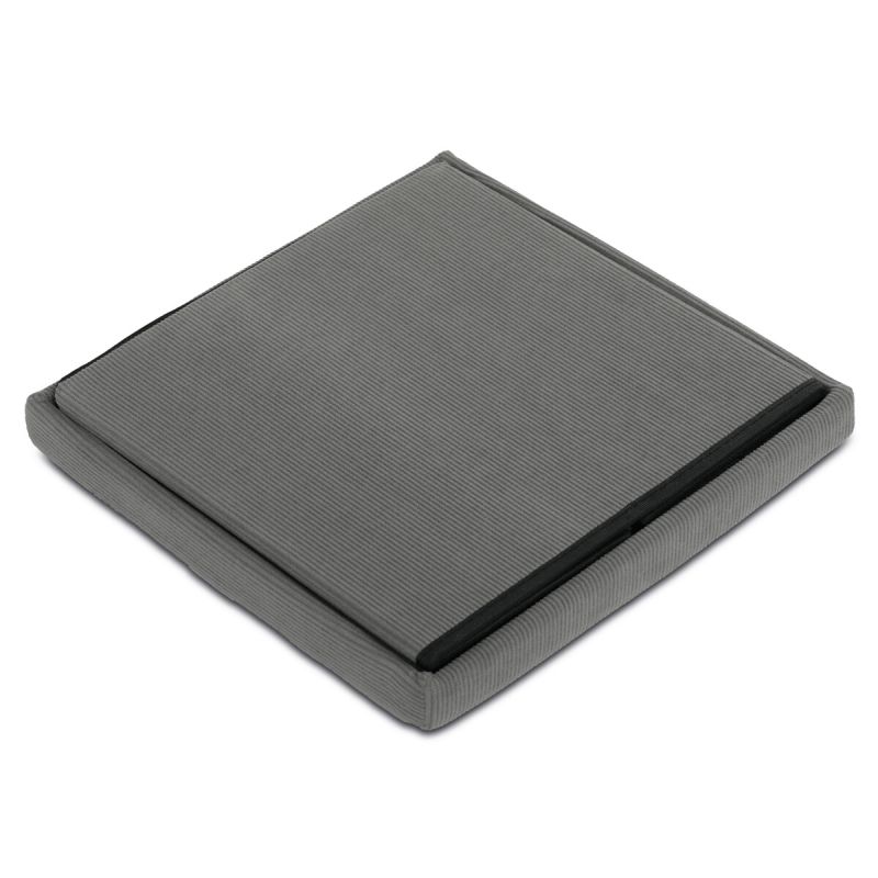 Taburet, 38cm, úložný priestor, sivá látka, TAB-471 GREY6